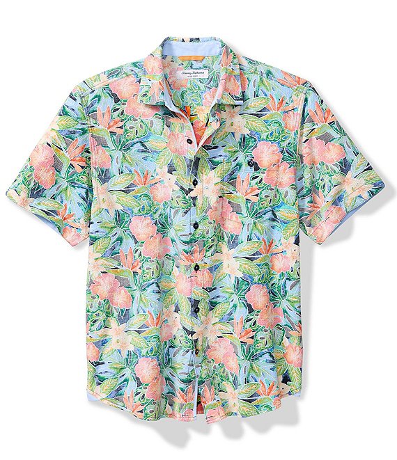 Tommy Bahama Nova Wave Jungle Party Sportshirt in Victoria Blue