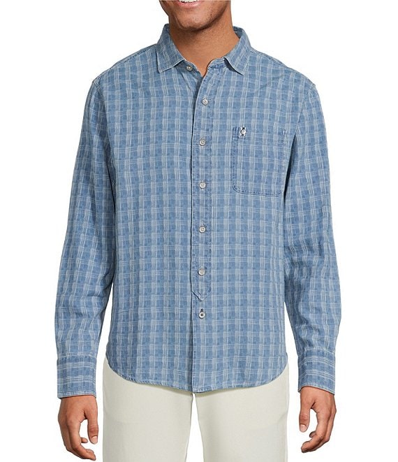 Tommy Bahama Lopez Island Long Sleeve Woven Sportshirt in Lt Indigo
