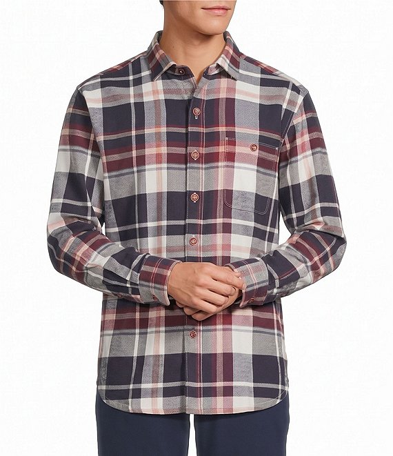 Tommy Bahama Canyon Beach Flintwood Check Sport Shirt in Raw Sugar
