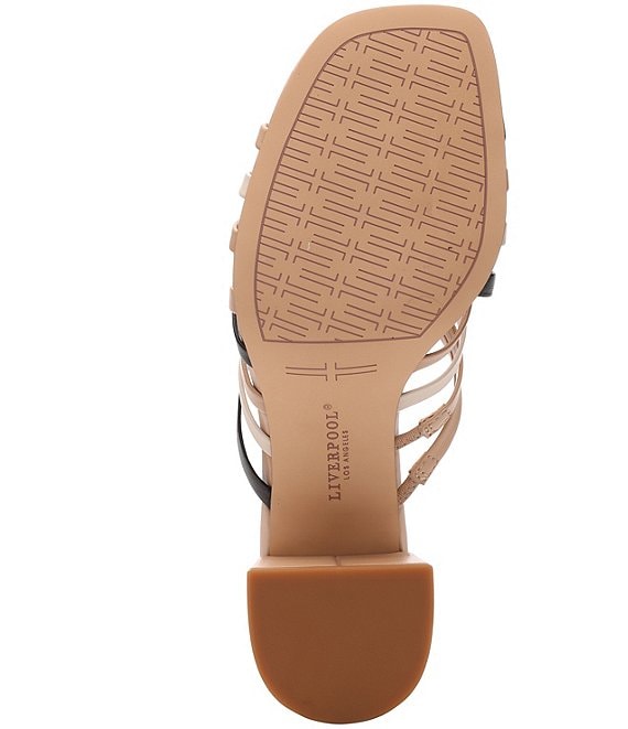 Womens Liverpool Murrieta Block Heel Slide Sandal in Nude