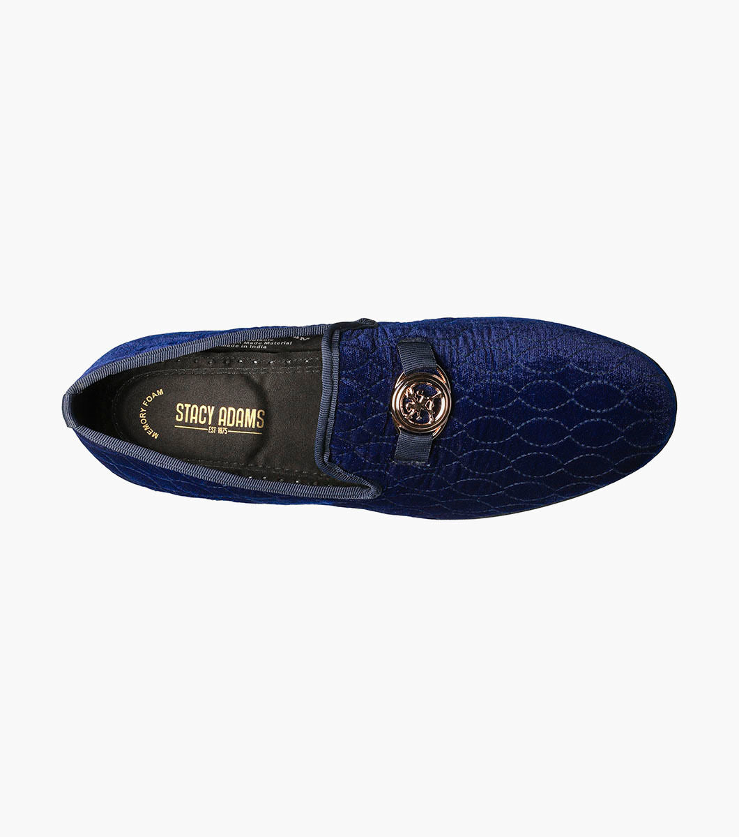 Stacy Adams Valet Slip On Bit Loafer in Dark Blue