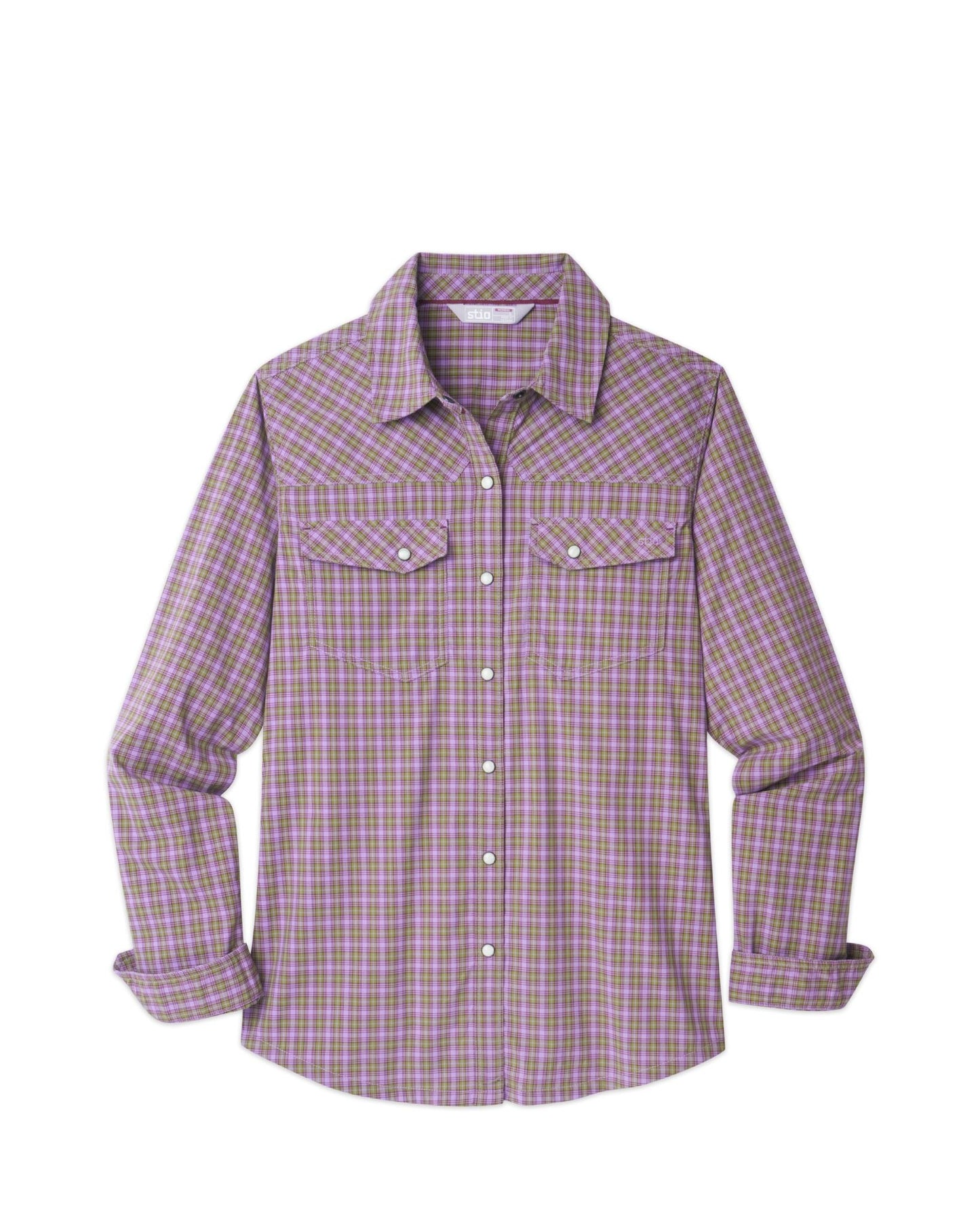 Womens Stio LS Eddy Shirt in Foxglove