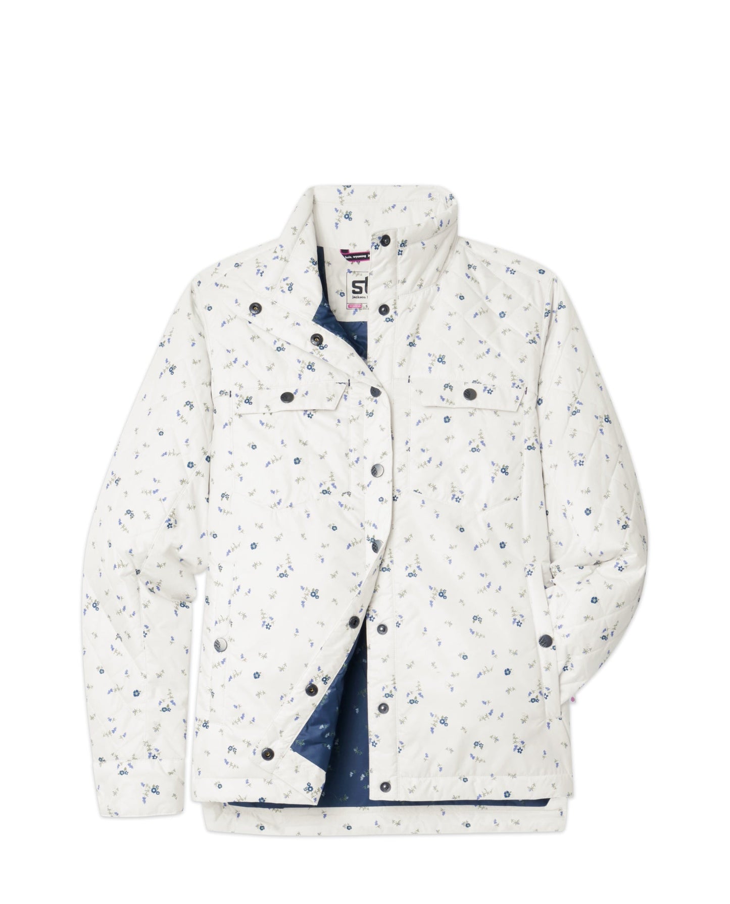 Womens Stio Skycrest Snap Shirt in Mountain Goat Marion Ditsy