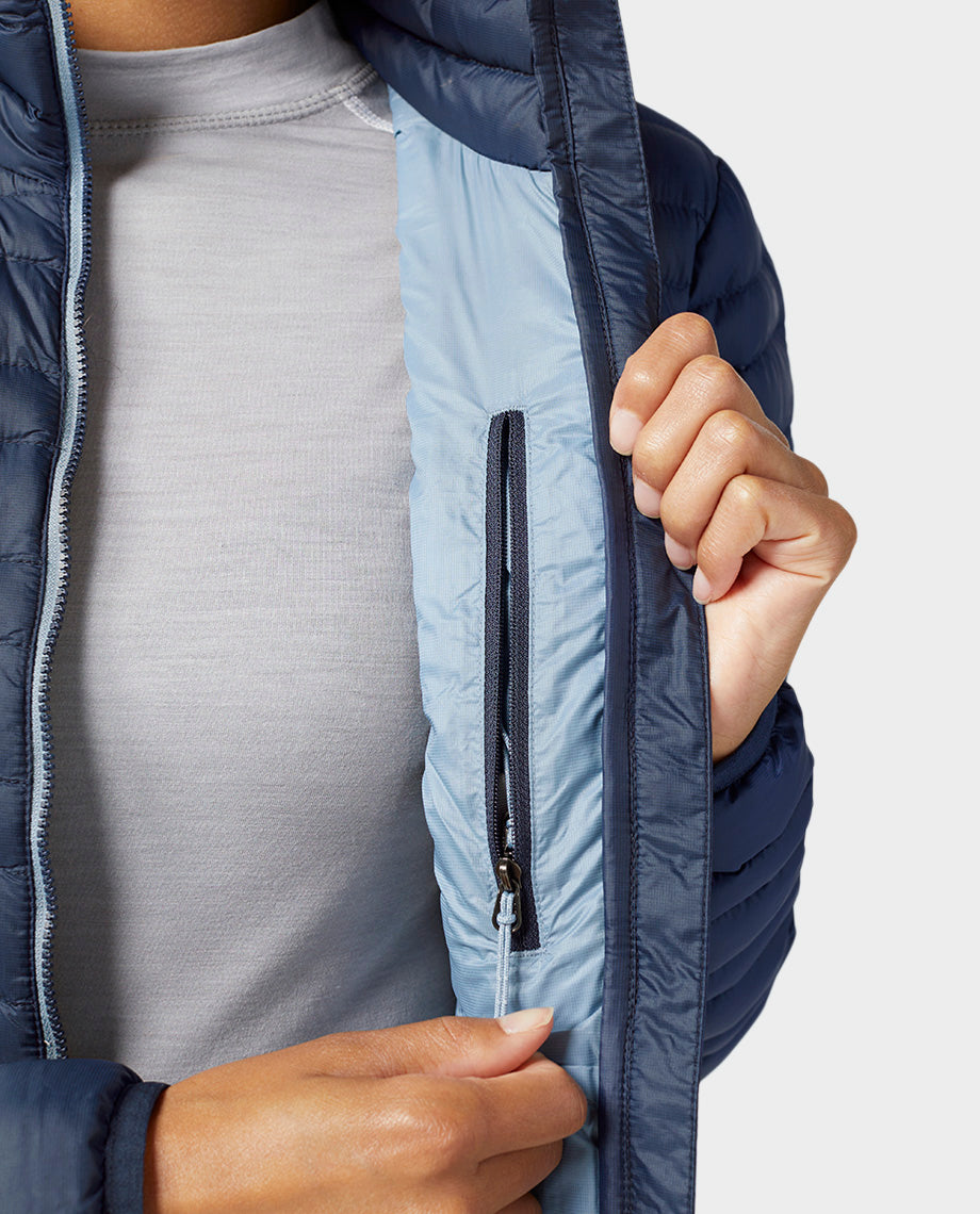 Womens Stio Pinion Down Sweater Jacket in Mountain Shadow