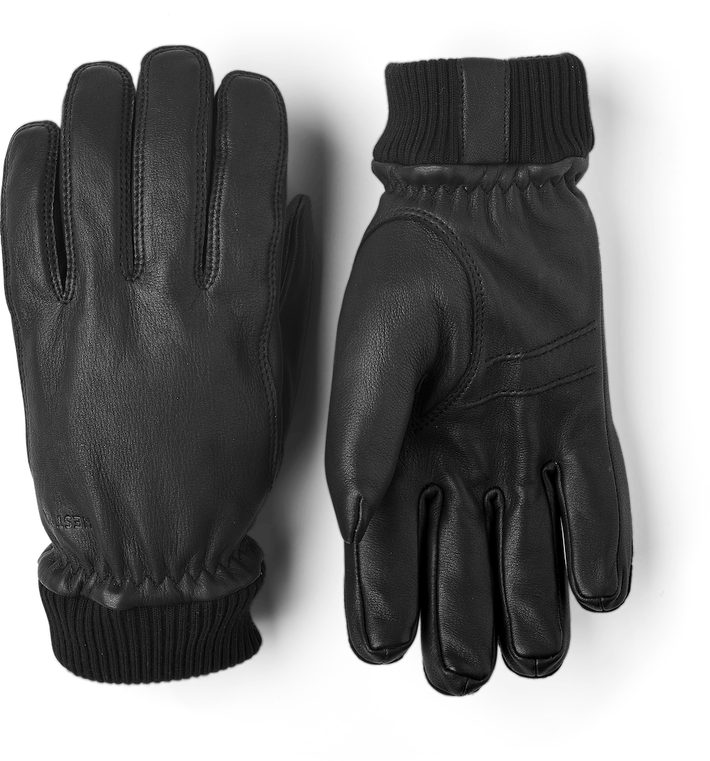 Hestra Mens Tore Leather Gloves in Black