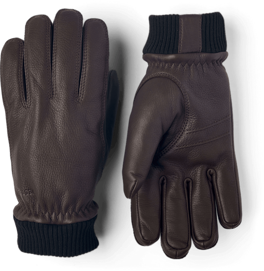 Hestra Mens Tore Leather Gloves in Chocolate