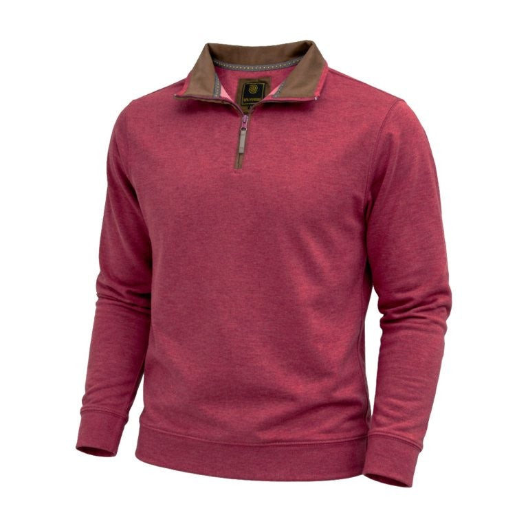 F/X Fusion Cashmere Soft Touch Quarter Zip in Bordeaux