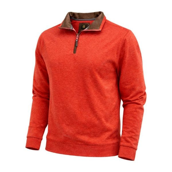 F/X Fusion Cashmere Soft Touch Quarter Zip in Burnt Sienna