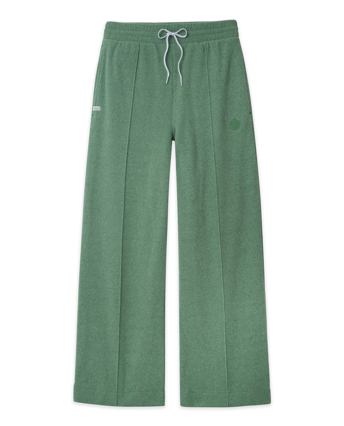 Womens Stio Turpin Fleece Wide Leg Pant in Forestline Heather