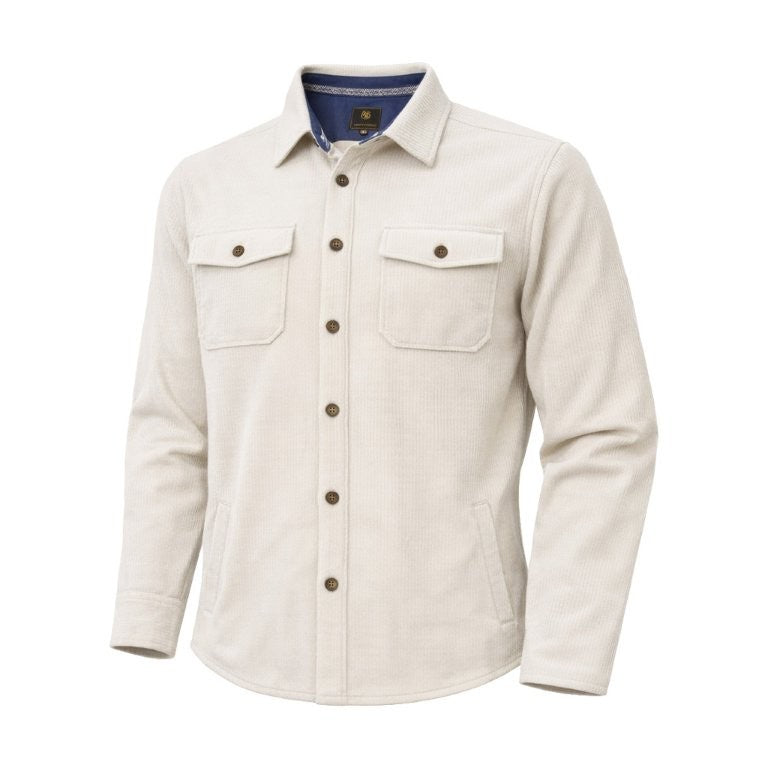 F/X Fusion Washed Stretch Cord Sportshirt in Sand