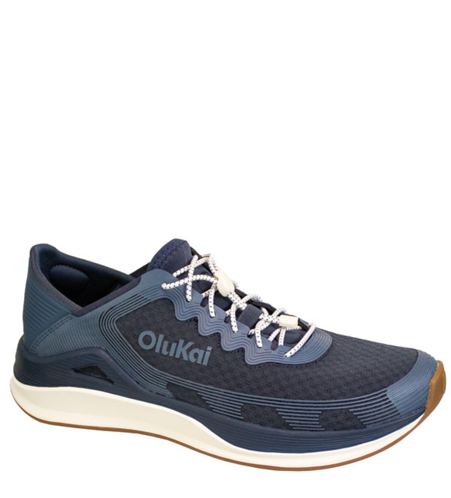 Olukai Mens Ahi Sneaker in Mood Indigo/Coastal Blue