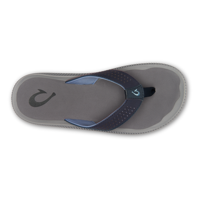 Olukai Mens Ulele Beach Sandal in Blue Depth/Charcoal