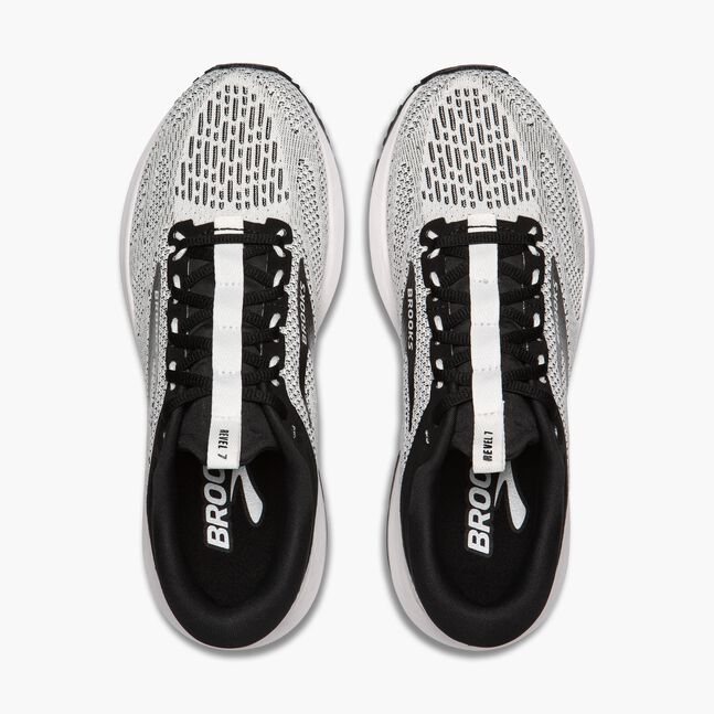 Brooks Mens Revel 7 Running Shoes in White/Black