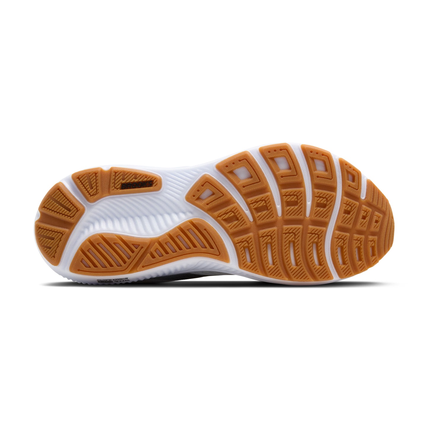 Brooks Mens Ghost 17 Running Shoe in White/Black/Tea
