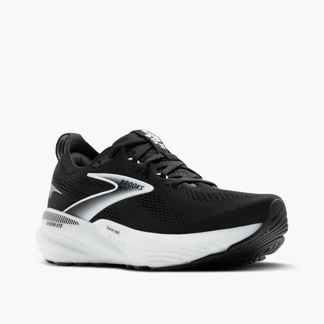 Brooks Mens Glycerin GTS 22 Running Shoe in Black/Grey/White