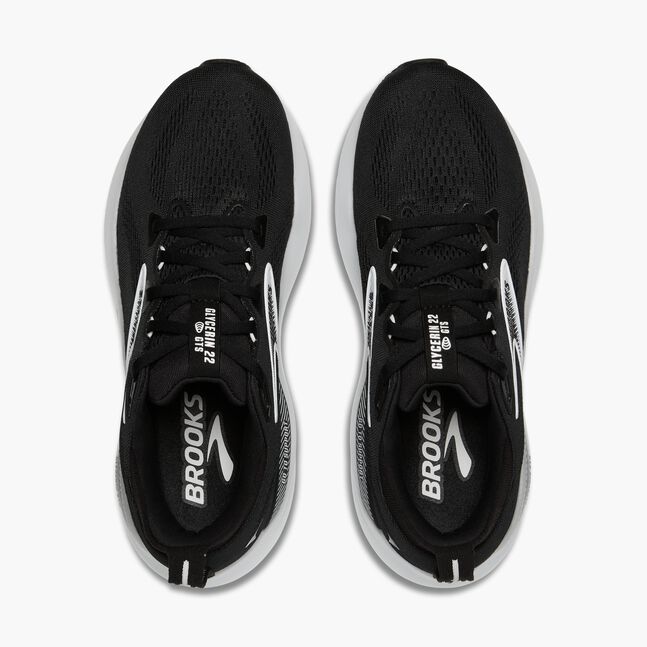 Brooks Mens Glycerin GTS 22 Running Shoe in Black/Grey/White