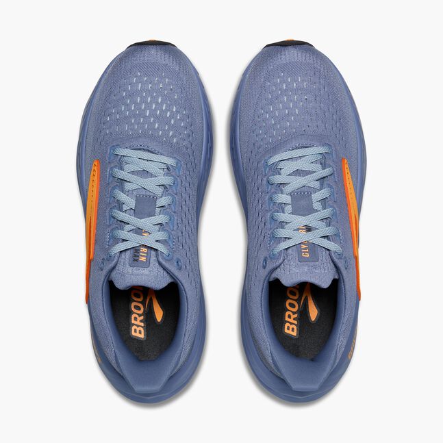 Brooks Mens Glycerin Max Running Shoe in Country Blue/Sky/Orange