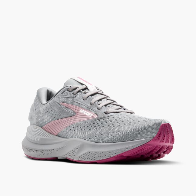 Womens Brooks Adrenaline GTS 24 Running Shoe in Alloy/White/Zephyr