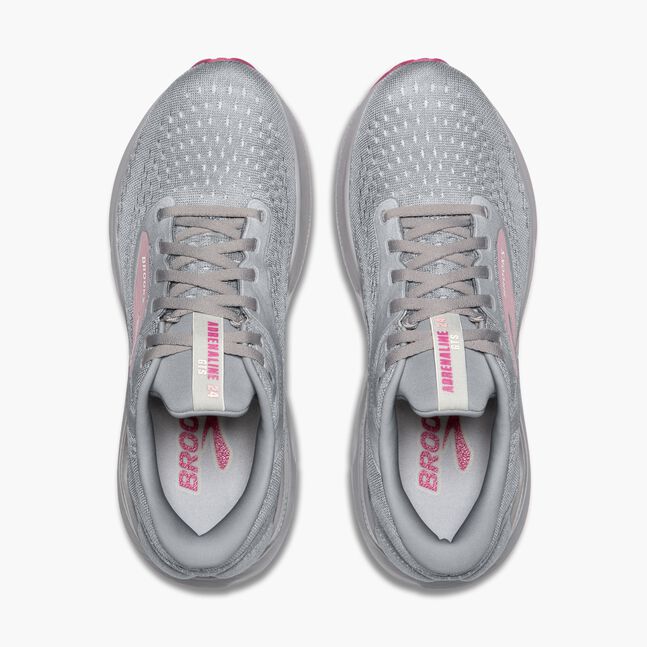 Womens Brooks Adrenaline GTS 24 Running Shoe in Alloy/White/Zephyr
