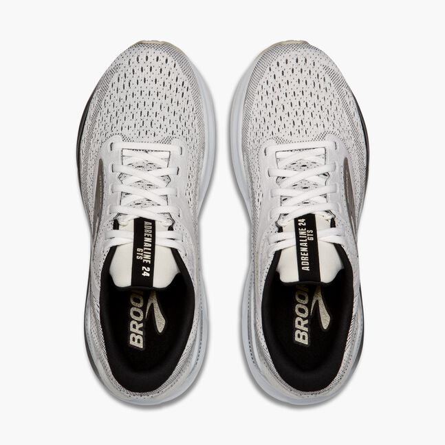 Womens Brooks Adrenaline GTS 24 Running Shoe in White/Black/Pelican