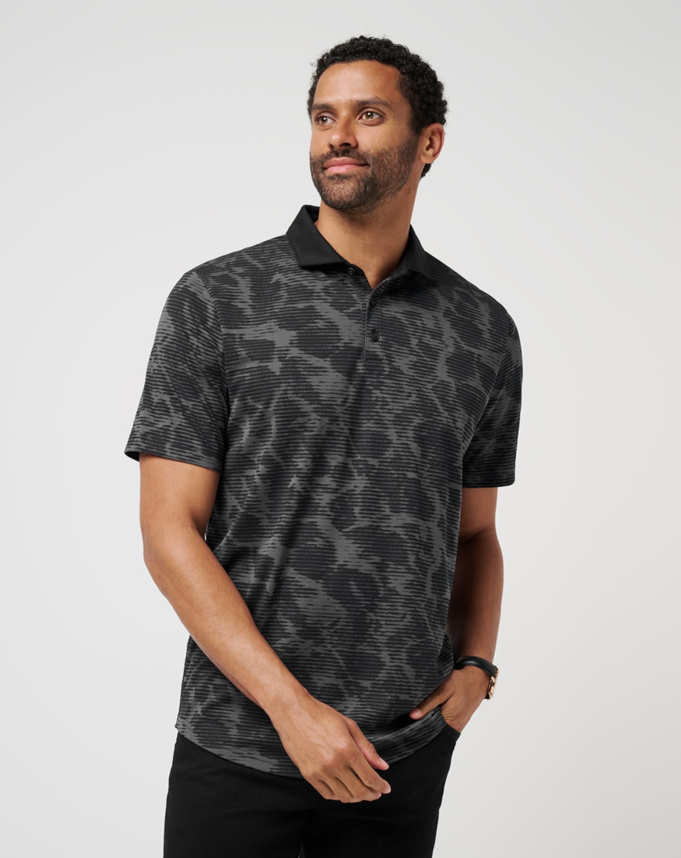 Travis Mathew Study Abroad Polo in Black