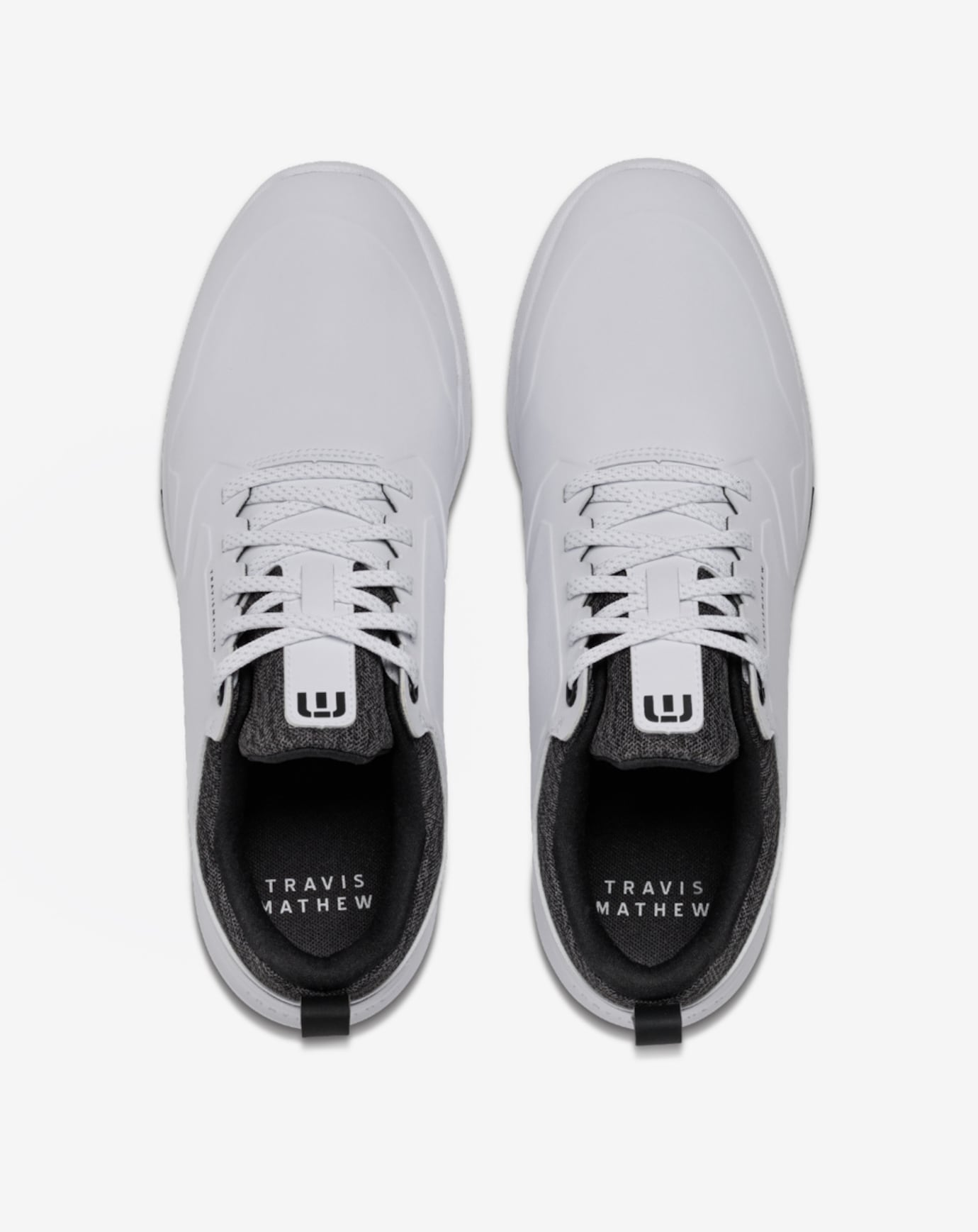 Travis Mathew Daily Pro Hybrid Plus Golf Shoe in White/Black