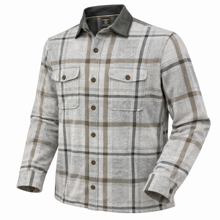F/X Fusion Flannel Sportshirt in Silver Multi