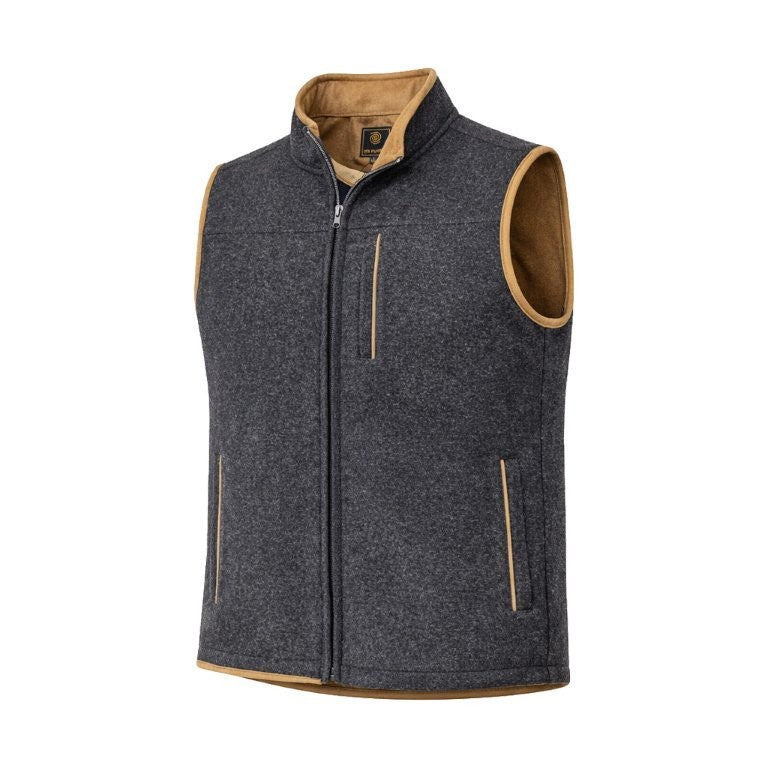 F/X Fusion Melton Melange Vest in Charcoal