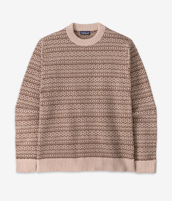 Patagonia Mens Recycled Wool-Blend Sweater in Snow Squail: Natural