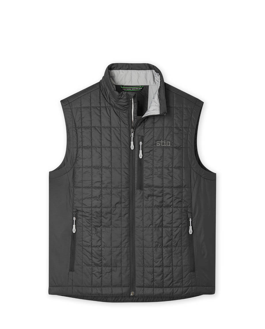 Stio Mens Azura Insulated Vest in Boundary Black