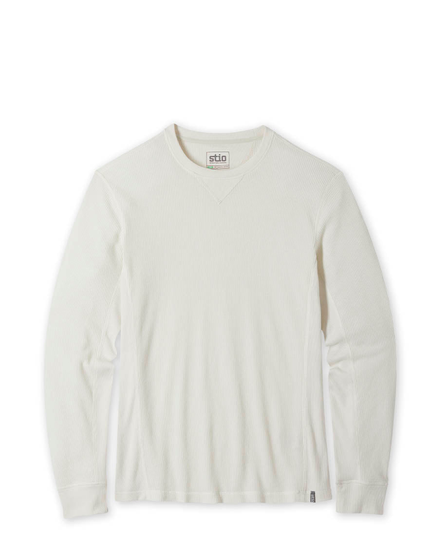 Stio Mens Wister Waffle LS Knit in Mountain Goat
