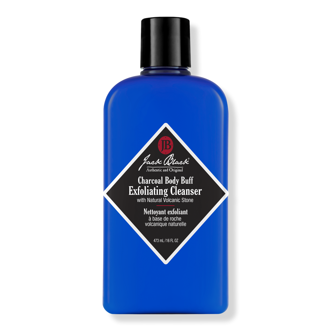 Jack Black 16 oz Charcoal Body Buff Exfoliating Cleanser with Natural Volcanic Stone