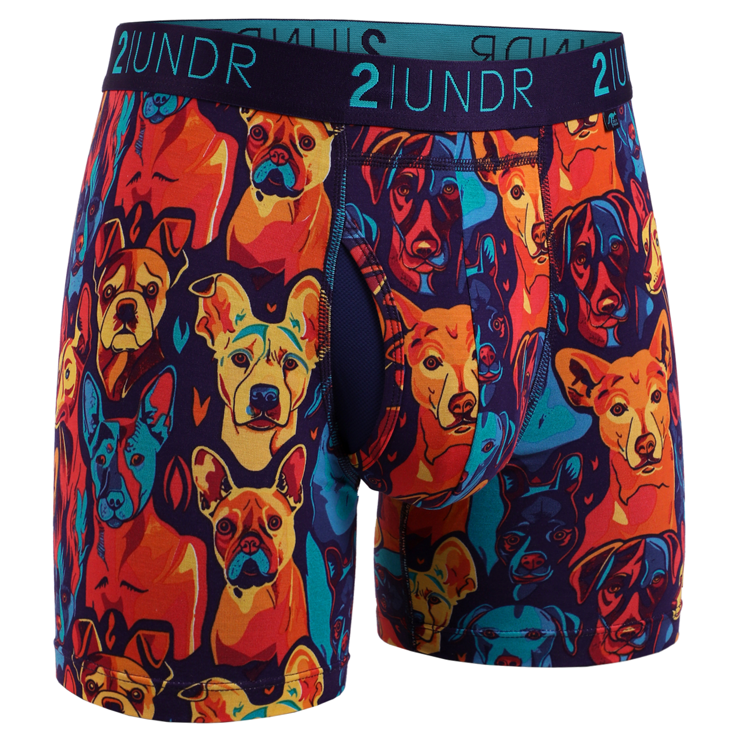 2 UNDR Swing Shift 6" Boxer Brief in Mans Best Friend