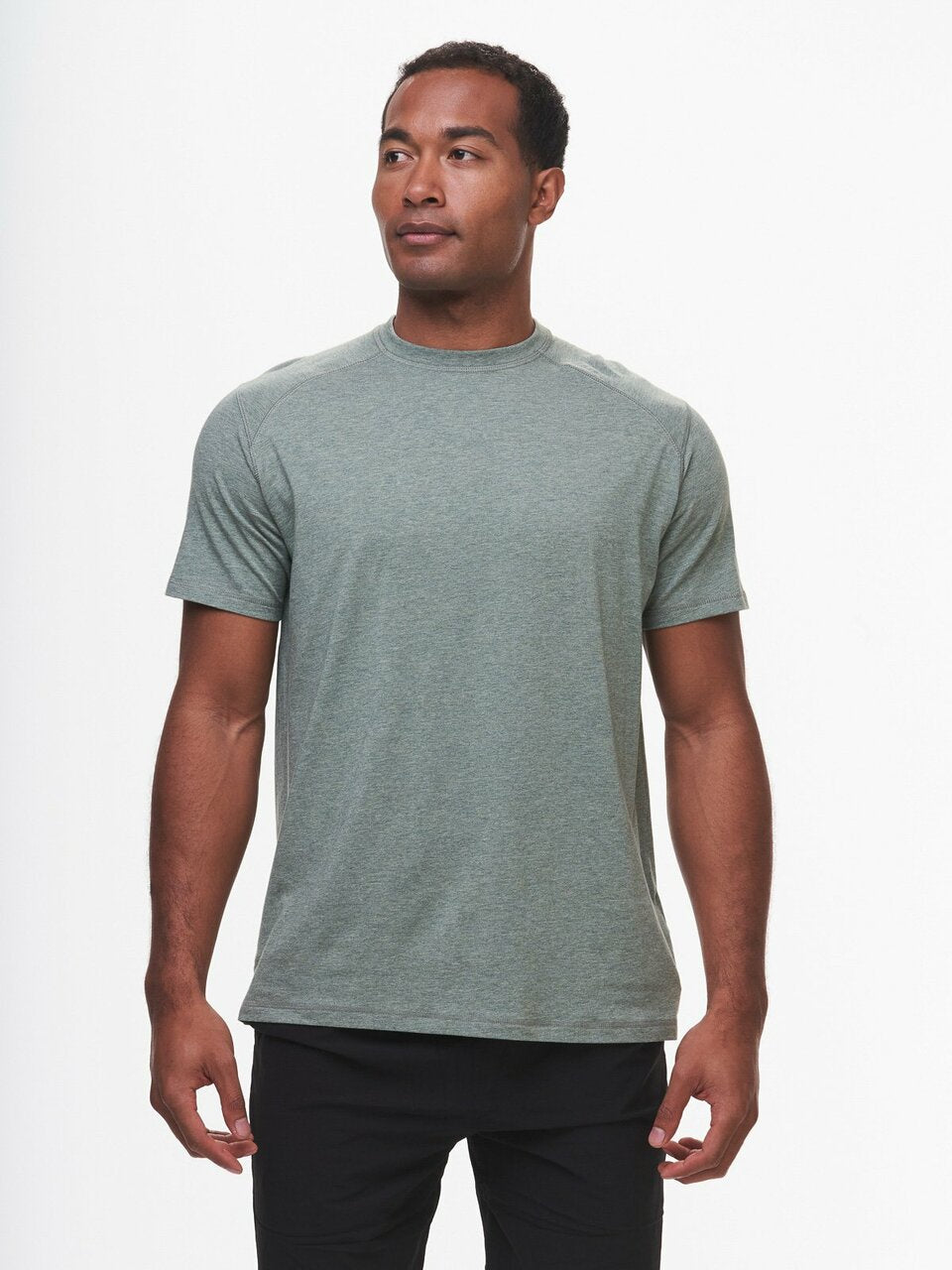 TASC Mens Carrollton Performance Crewneck SS Tee in Kelp