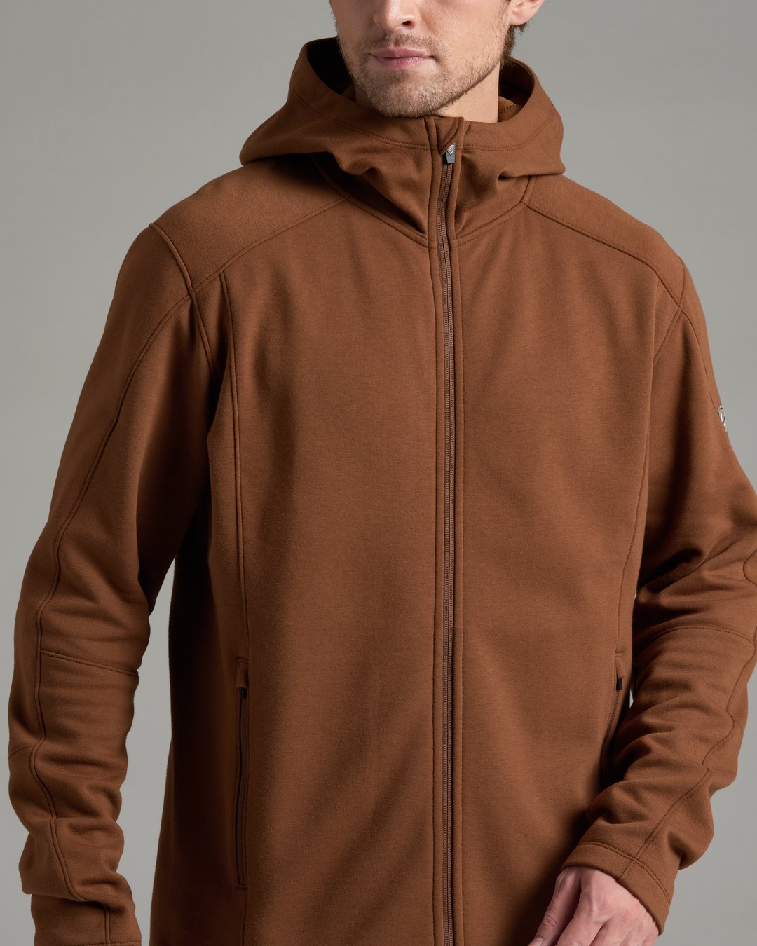 Kuhl Mens Spekter Full Zip Hoody in Saddle Brown