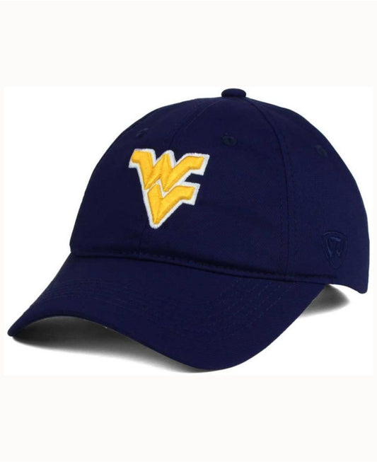 WVU Rush Snapback Cap in Navy by Top of the World Caps