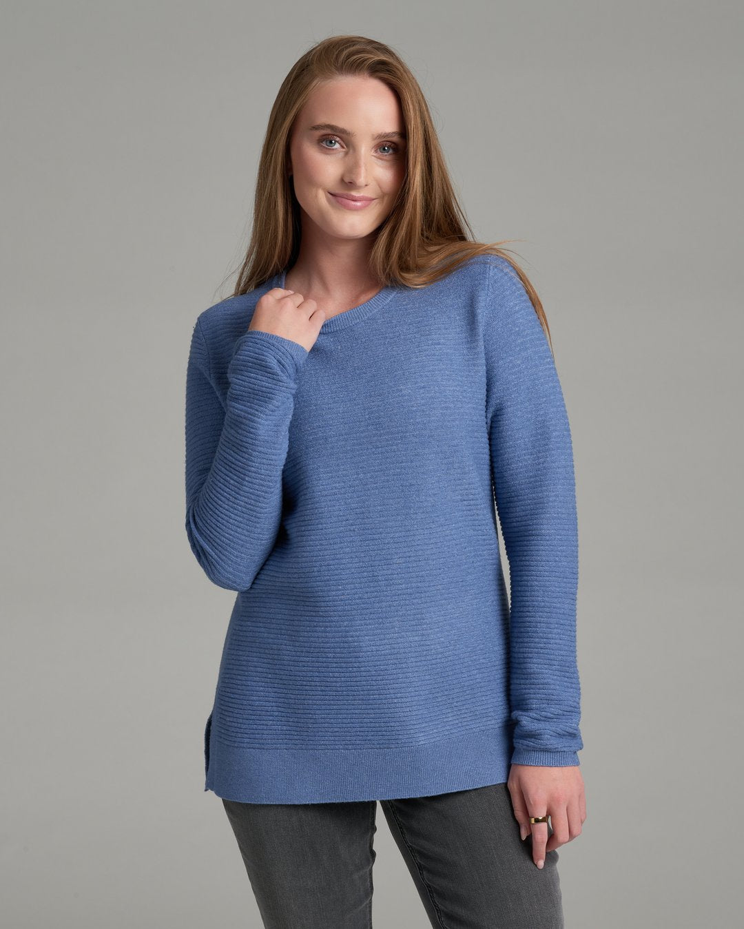 Womens Kuhl Solace Crew Tunic Sweater in Riverside