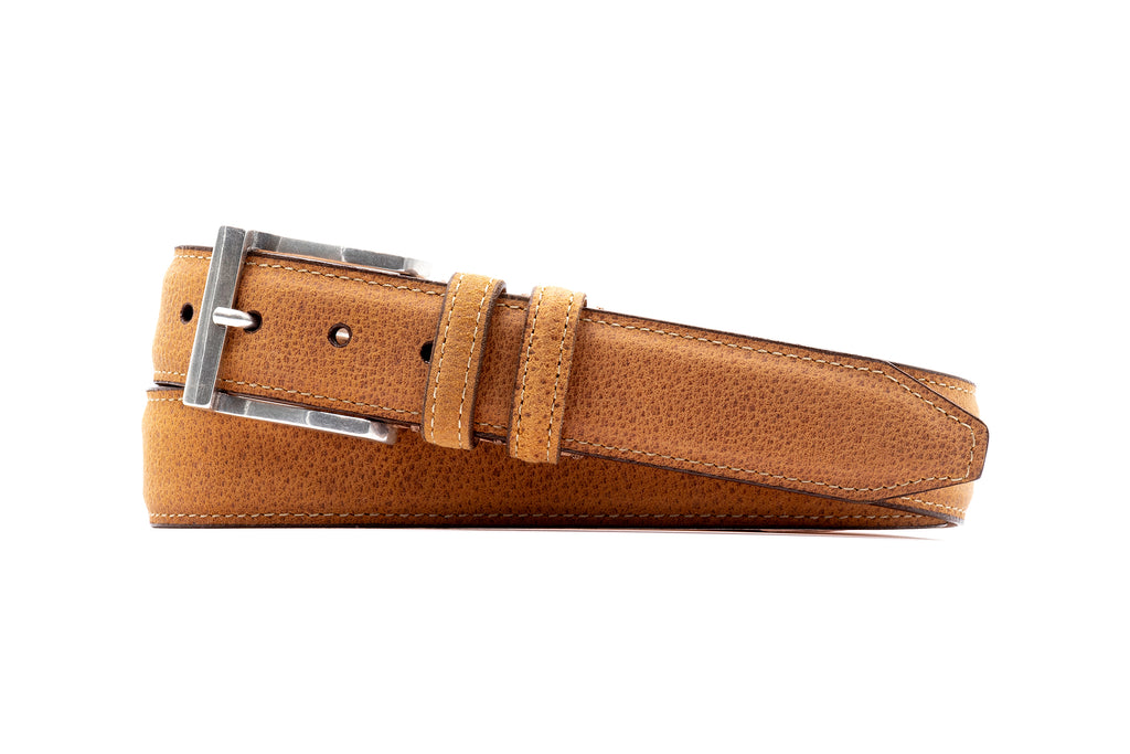 Martin Dingman Bill Water Buffalo Belt in Saddle Tan
