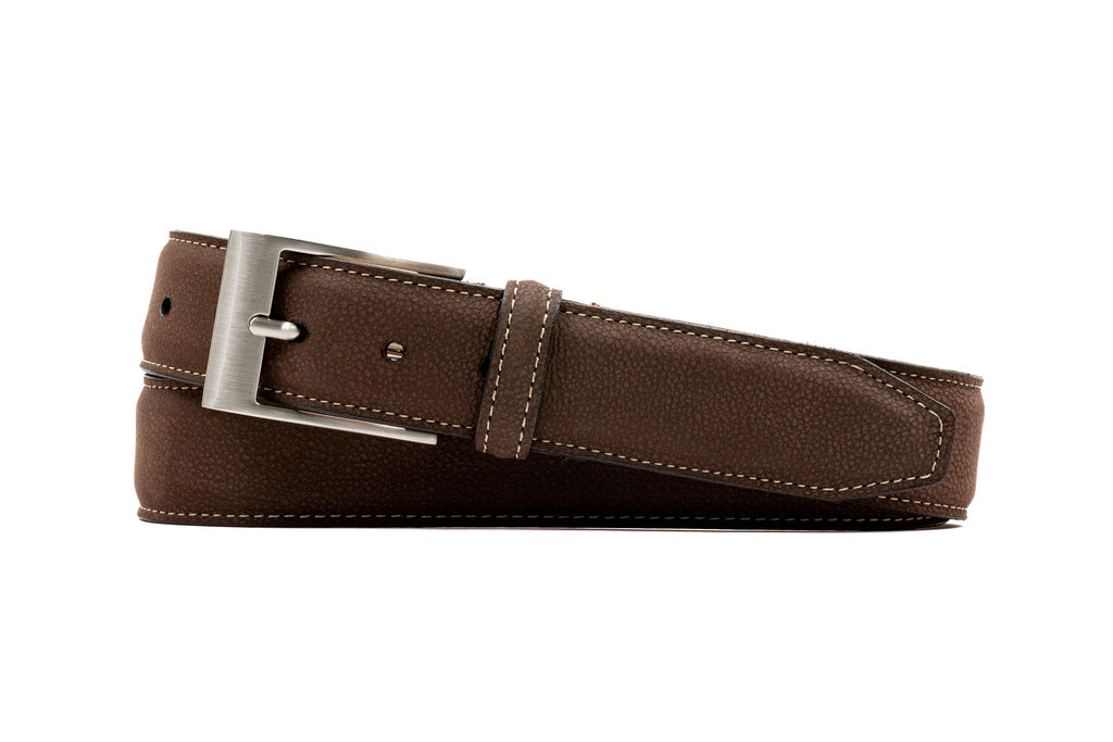 Martin Dingman Royal Nubuck Belt in Walnut