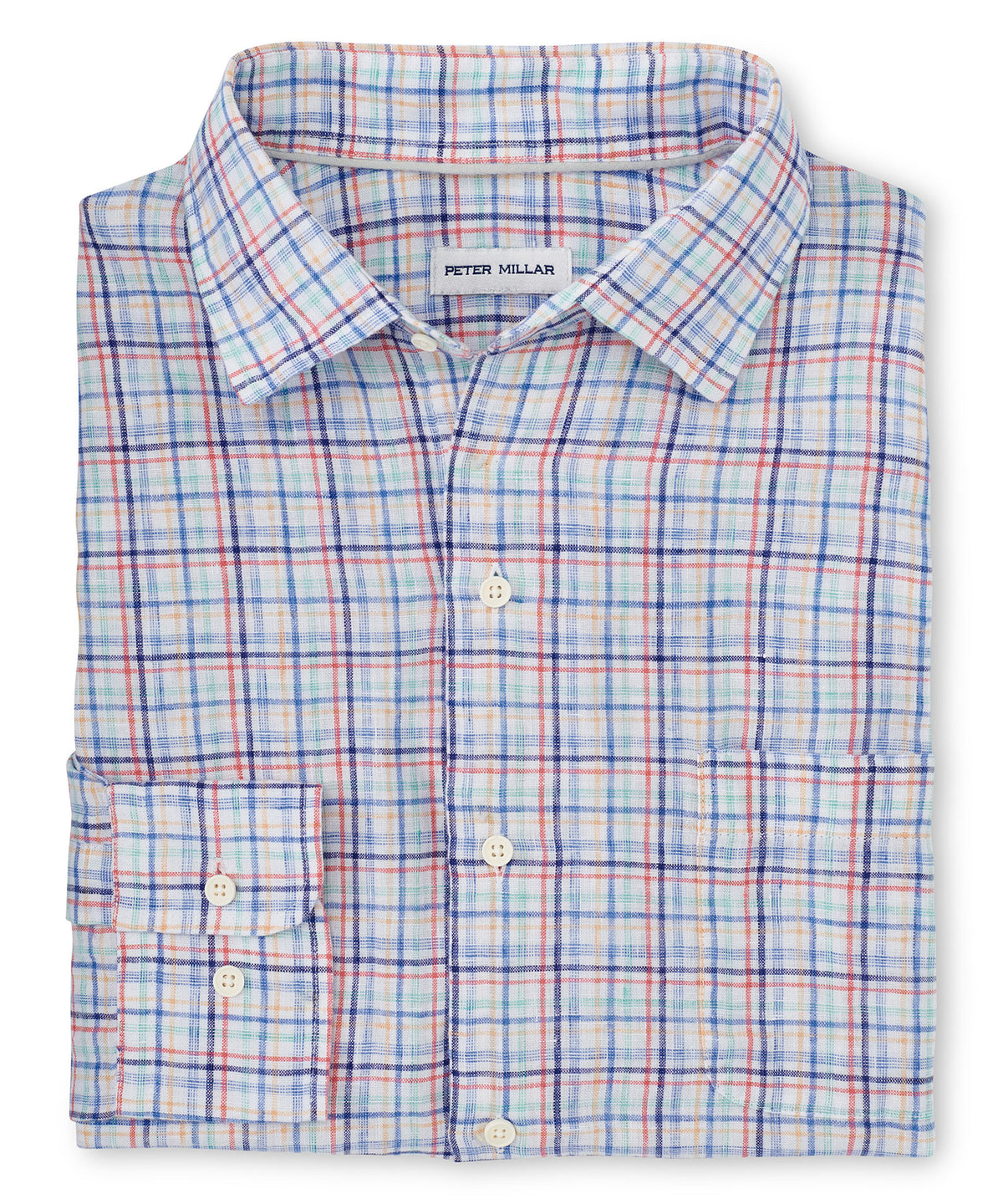 Peter Millar Clambake Linen Sport Shirt in Multi