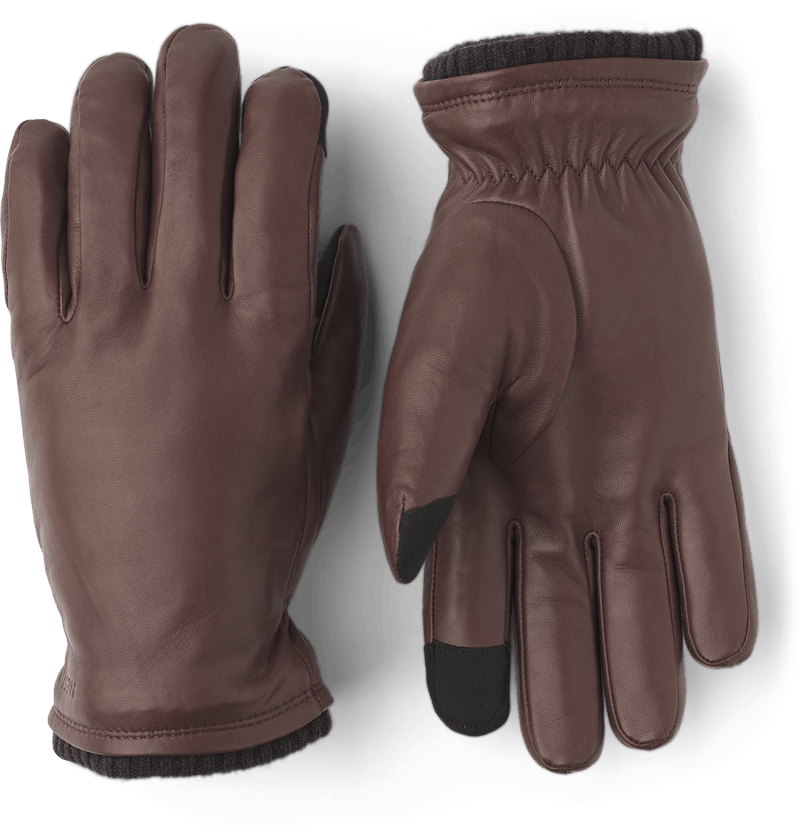 Hestra Mens John Leather Glove in Brown