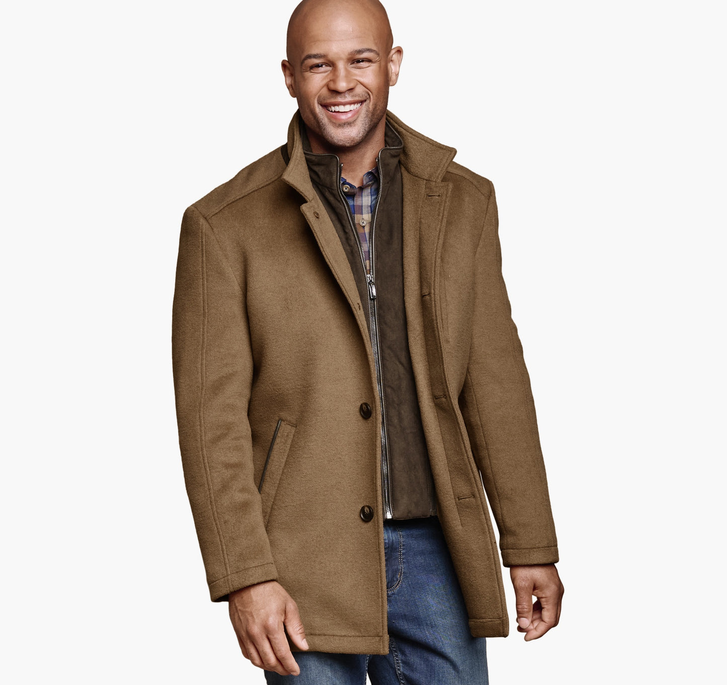 Johnston & Murphy Upton Car Coat in Whiskey