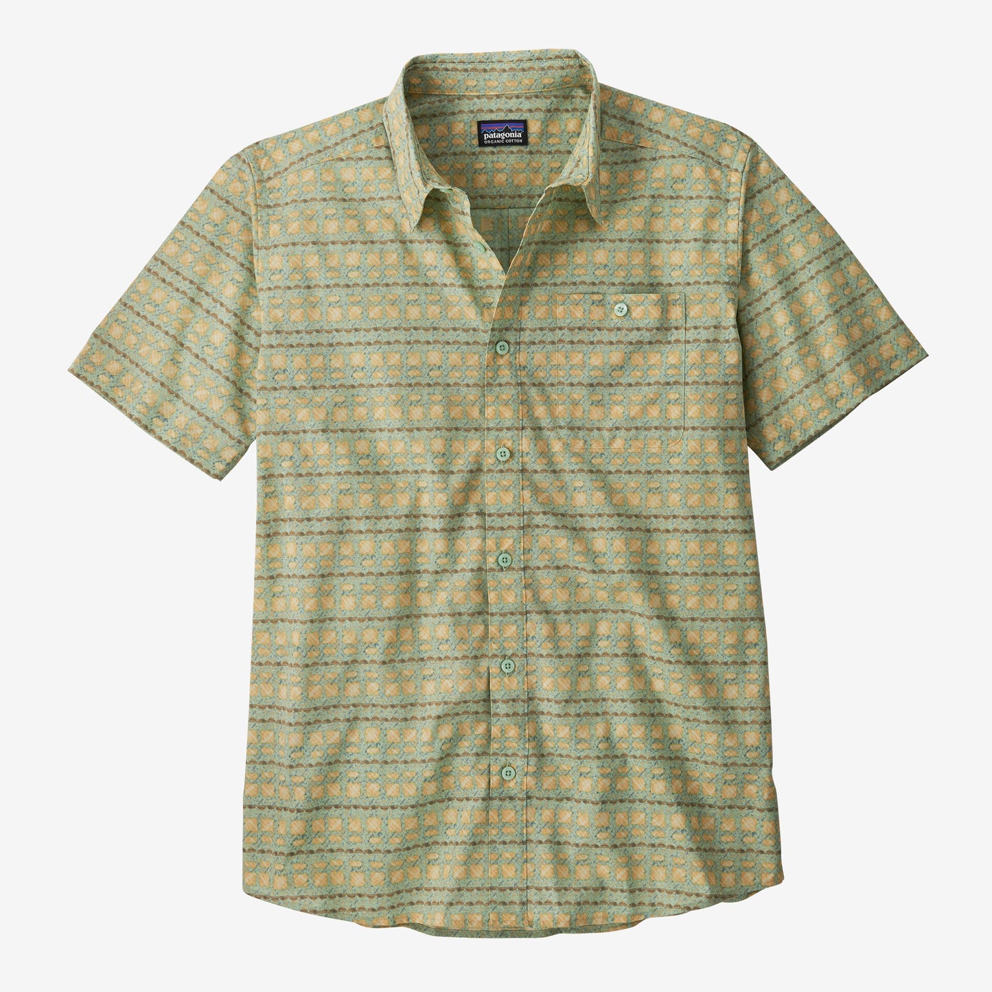 Patagonia Mens Go To Sport Shirt in Piers: Rinsed Green