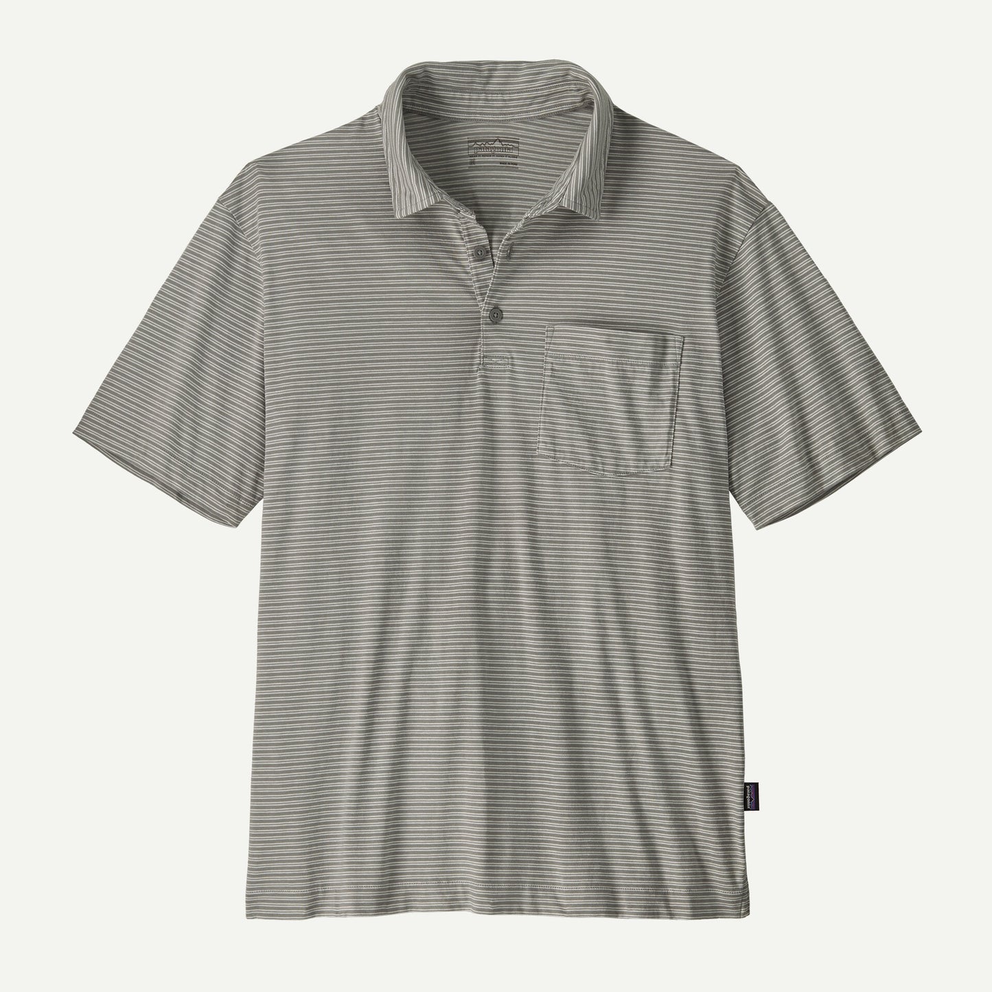 Patagonia Mens Daily Polo in Twin Rope: Forever Grey