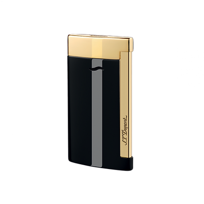 S T Dupont Slim 7 Lighter in Black/Gold