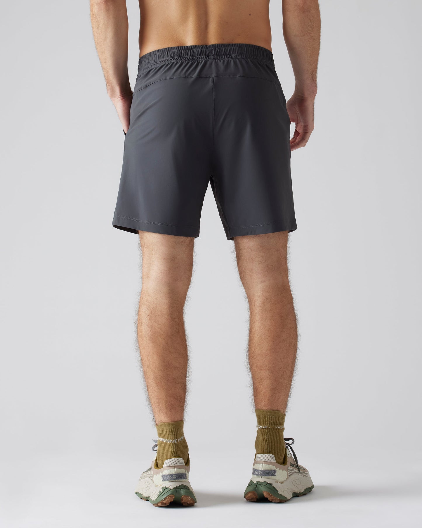 Rhone Mens 7" Unlined Pursuit Short in Asphalt