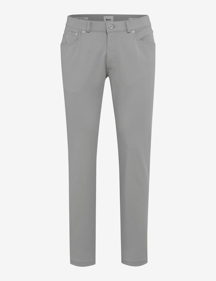 Brax Chuck J Hi Flex Jersey 5-Pocket Pant in Platin