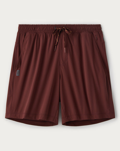 Rhone Mens 7" Unlined Pursuit Short in Cherry Bark