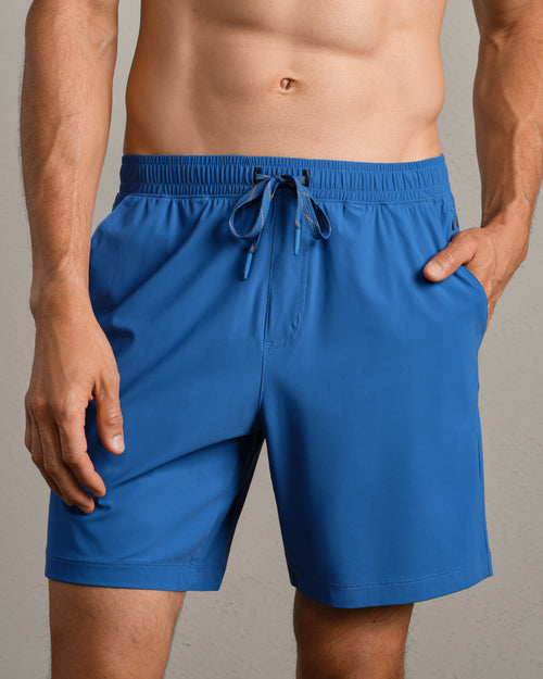 Rhone Mens 7" Unlined Pursuit Short in Deep Sea Blue
