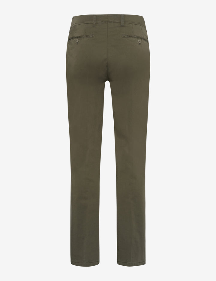 Brax Kapok Hi Flex Chino Pant in Olive